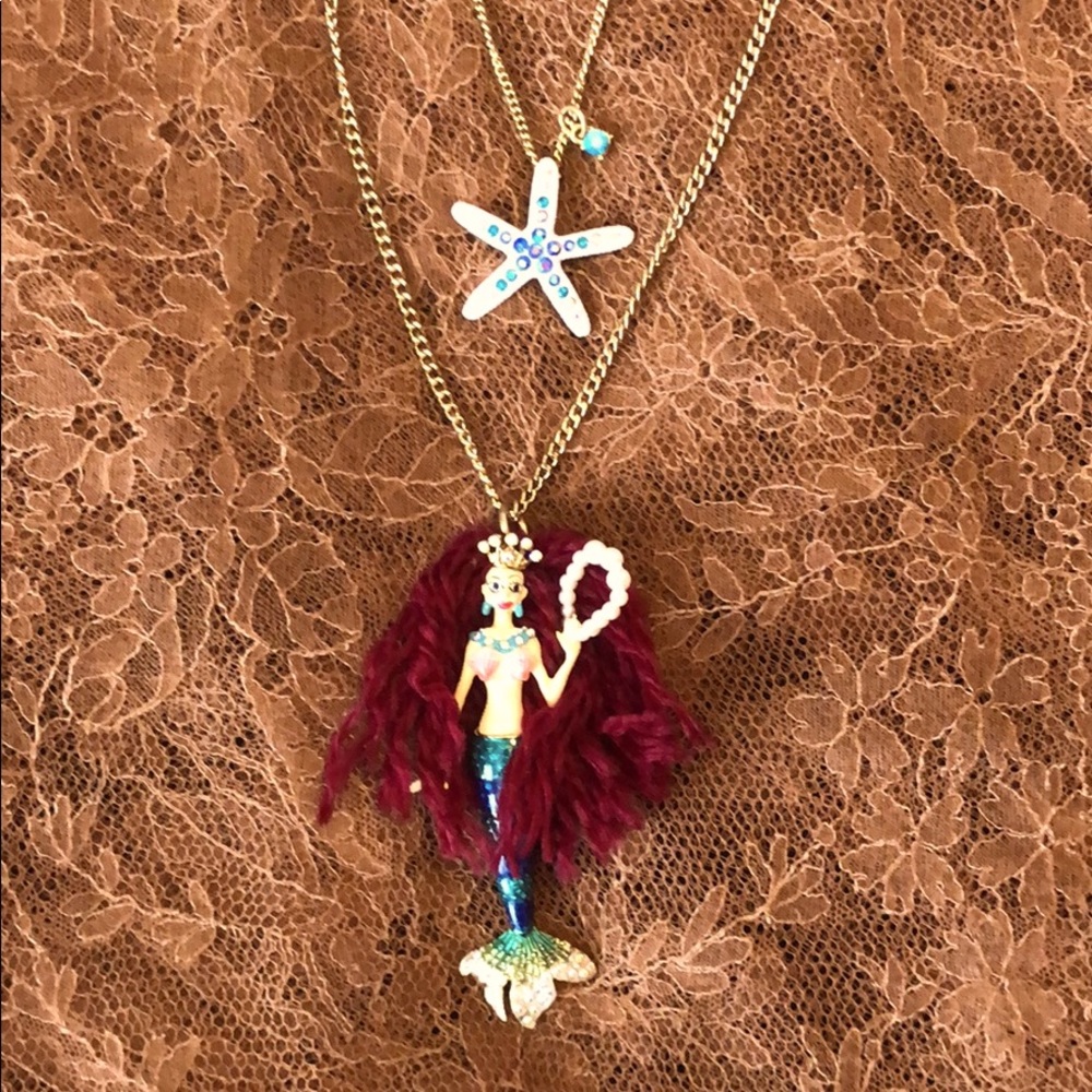 Betsy Johnson Mermaid Sea Star Necklace